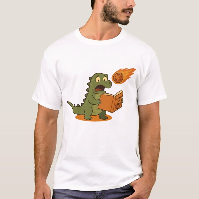 Camiseta Asteroids and You, A Book For Dinosaurs (Anverso)