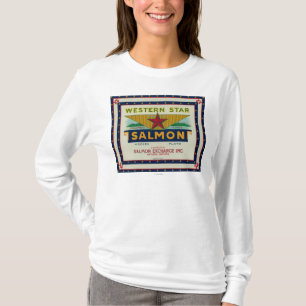 Camiseta Astoria, Oregon - etiqueta occidental del caso de