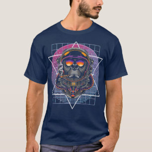 Camiseta Astr: Estética del mono sintonizador de vaporwave