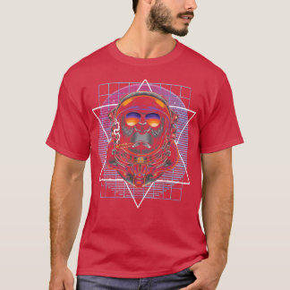 Camiseta Astr: Estética del mono sintonizador de vaporwave 
