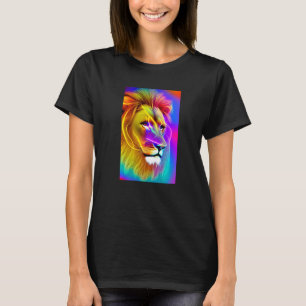 Camiseta Astral León Psicodélico Cosmic Trippy Premium