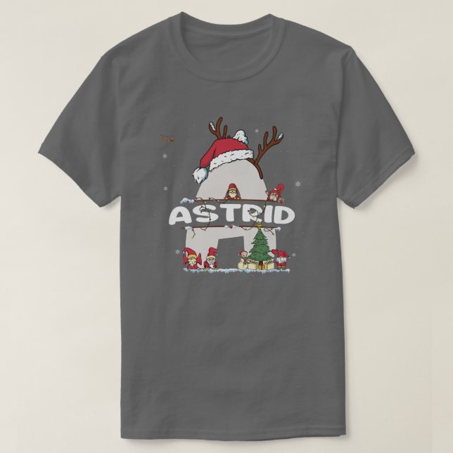 Camiseta Astrid Navidades con nombre astrid para navidades  (Diseño del anverso)