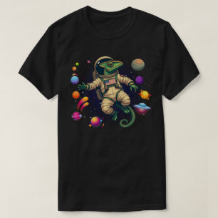 Camiseta Astro-Camaleón: Exploración adorable del camaleón