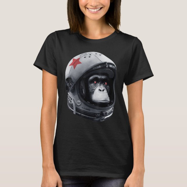 Camiseta Astro Chimp Espacio Astronauta Galaxia Casco Mono  (Anverso)