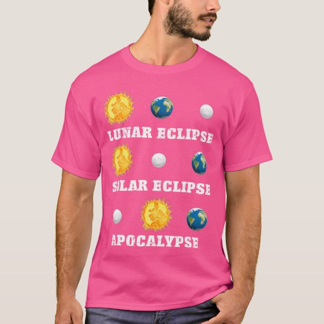 Camiseta Astro de ciencia divertida del eclipse solar lunar (Anverso)