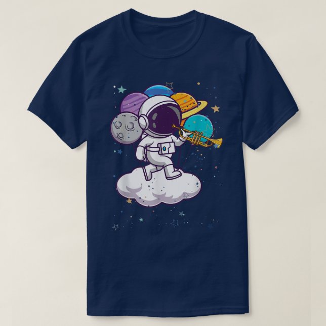 Camiseta Astro de instrumentos de banda de música de jazz t (Diseño del anverso)