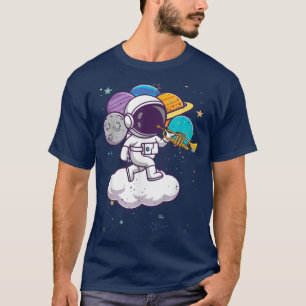 Camiseta Astro de instrumentos de banda de música de jazz t
