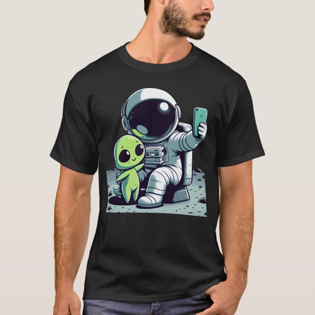 Camiseta ASTRO SELFIE - Alien Selfie, Personalizado de dive (Anverso)