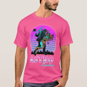 Camiseta Astro Zombies Vapor Wave Fondo transparente