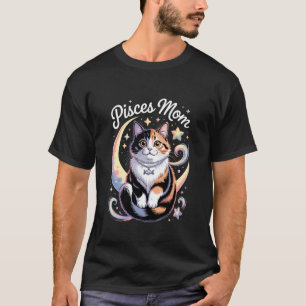 Camiseta Astrología Amante de Mascotas Gata Piscis