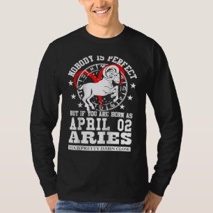 Camiseta Astrología Aries Zodiac Abril 2002 Para Mujeres Ho