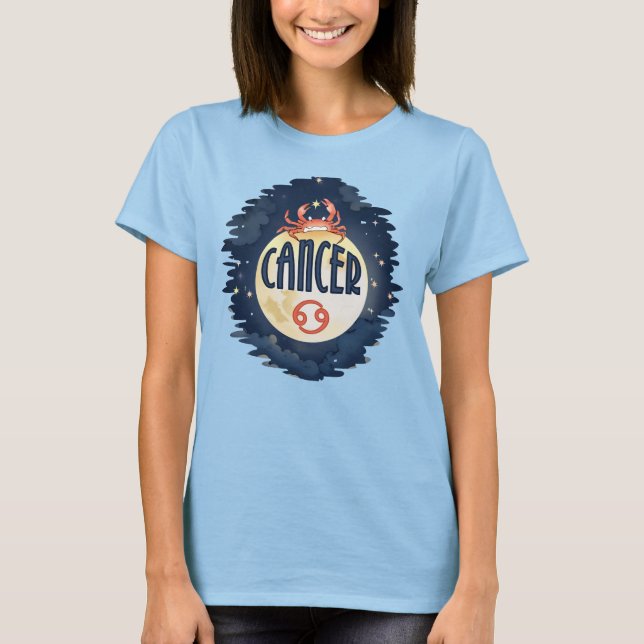 Camiseta Astrología cangrejo de cáncer luna zodiaco señal h (Anverso)