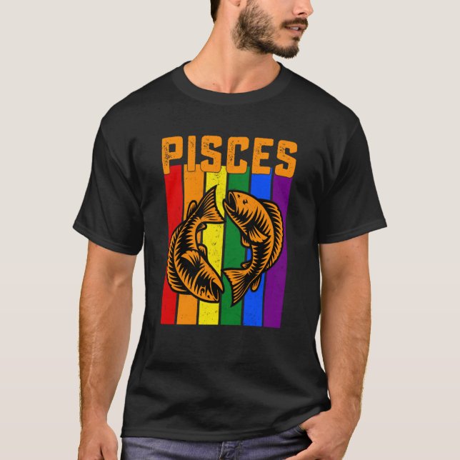 Camiseta Astrología de la cosecha del Rótulo Zodiac Pisces  (Anverso)