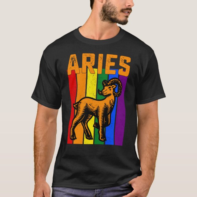Camiseta Astrología de la cosecha del Rótulo zodiaco LGBTQ  (Anverso)