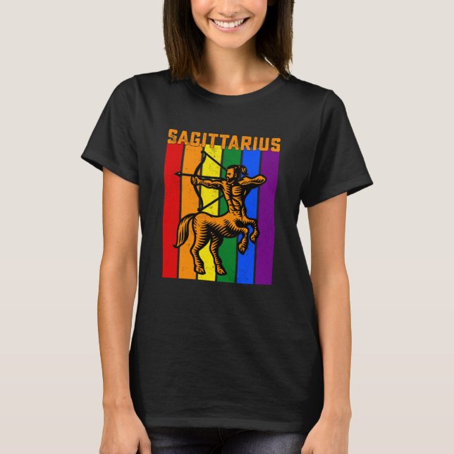 Camiseta Astrología de la cosecha del Rótulo zodiaco LGBTQ  (Anverso)