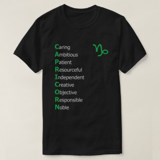 Camiseta Astrología de la personalidad del capricornio Horó