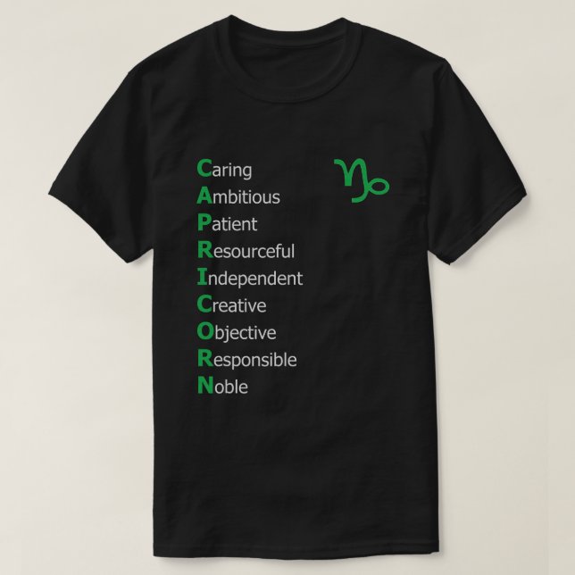 Camiseta Astrología de la personalidad del capricornio Horó (Diseño del anverso)