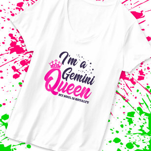Camiseta Astrología de la reina de cumpleaños de Gemini Rót