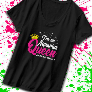 Camiseta Astrología de la Reina del Cumpleaños de Aquarius