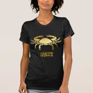 Camiseta Astrología del cangrejo de oro Horóscopo Rótulo zo