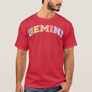 Camiseta Astrología del Rótulo Zodiaco Cute Gemini