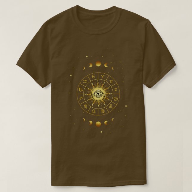 Camiseta Astrología del Rótulo zodiaco Geometría sagrada có (Diseño del anverso)