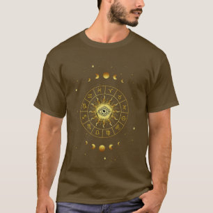 Camiseta Astrología del Rótulo zodiaco Geometría sagrada có