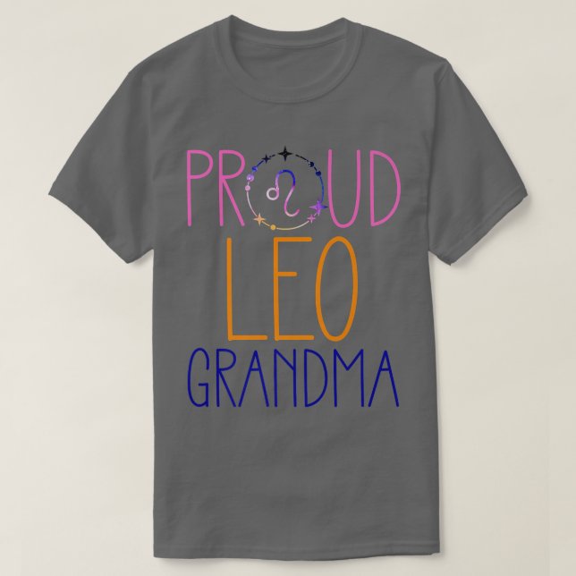 Camiseta Astrología del símbolo Zodiac de la abuela Leo Org (Diseño del anverso)