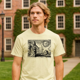 Camiseta Astrología del Sol, Luna, Trismegisto de la Era de