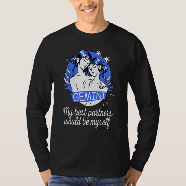 Camiseta Astrología diciendo Rótulo Zodiaco Gemini (Anverso)