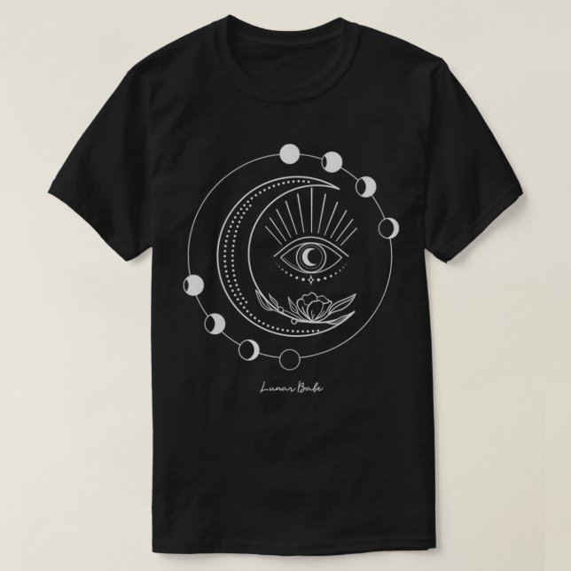 Camiseta Astrología Esotérica Lunar Babe Ag Moon Fase Ag (Diseño del anverso)