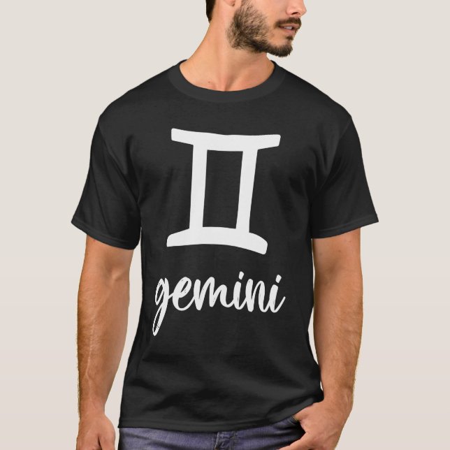 Camiseta Astrología Géminis Zodiaco (Anverso)