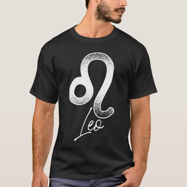Camiseta Astrología Leo y Rótulo Zodiaco Horoscopio (Anverso)