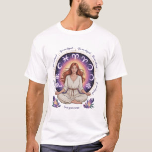 Camiseta Astrología Meditación Yoga Ejercicio Zodiaco Crist