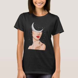 Camiseta Astrología Moon Boho Crescent Moon de las mujeres