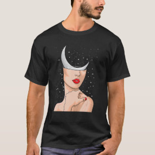 Camiseta Astrología Moon Boho Crescent Moon de las mujeres