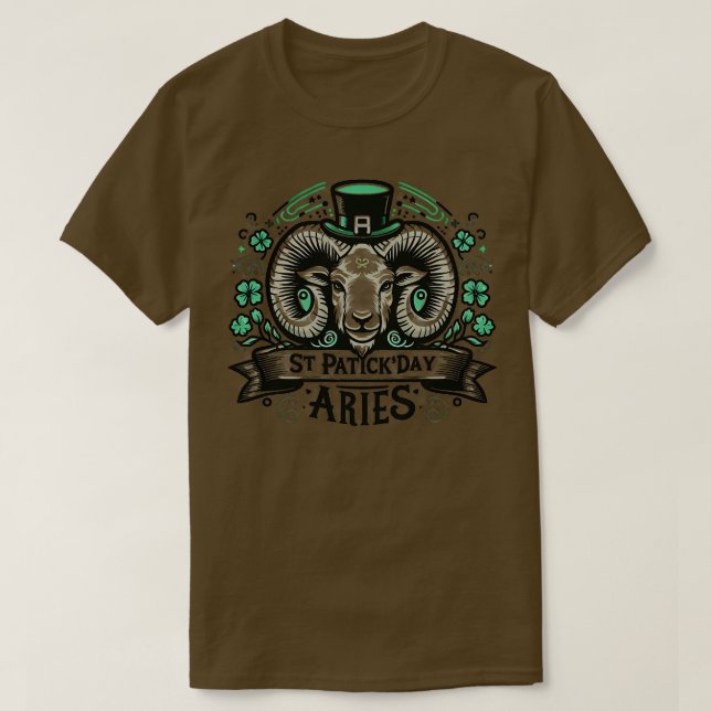 Camiseta Astrología para el cumpleaños de Aries en el Día d (Diseño del anverso)