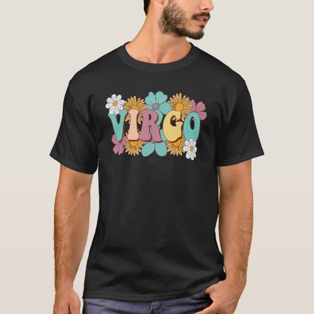 Camiseta Astrología Retro Agosto Septiembre Cumpleaños Zodi (Anverso)