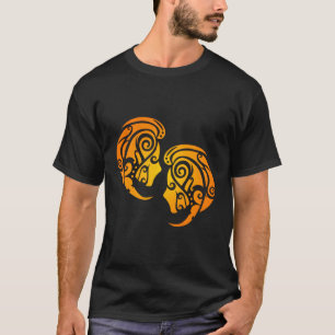 Camiseta Astrología Rótulo Zodiaco Gemini Horoscopio Poline