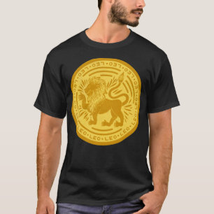 Camiseta Astrología Zodiac Badge Leo Rótulo Tshirt