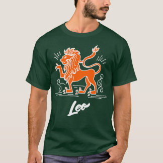 Camiseta Astrología Zodiac Leo Rótulo Tshirt