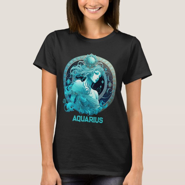 Camiseta Astrología Zodiac personalizada Alarma de Aquarius (Anverso)