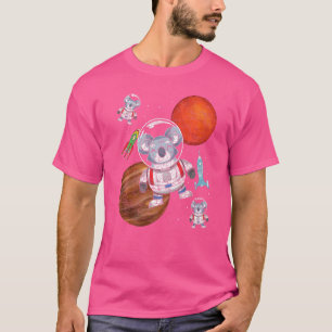 Camiseta Astrón animal de Australia con cohete de viaje esp
