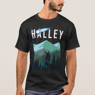Camiseta Astrón de la noche de cometas Halley del sistema s