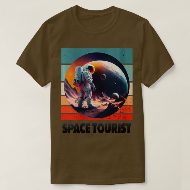 Camiseta Astrón del espacio ultraterrestre con nutrientes e (Diseño del anverso)