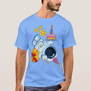 Camiseta Astronau Feliz cumpleaños al partido de cumpleaños