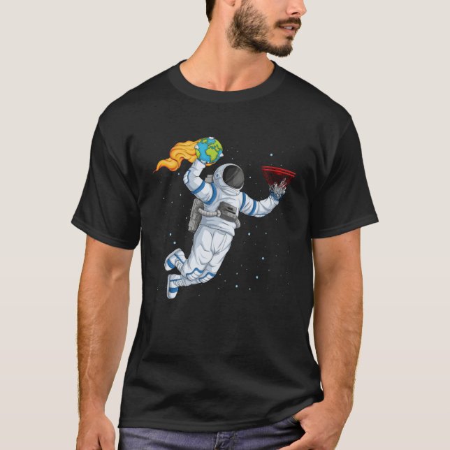 Camiseta Astronaut Basketball Player Play Basketball In Spa (Anverso)