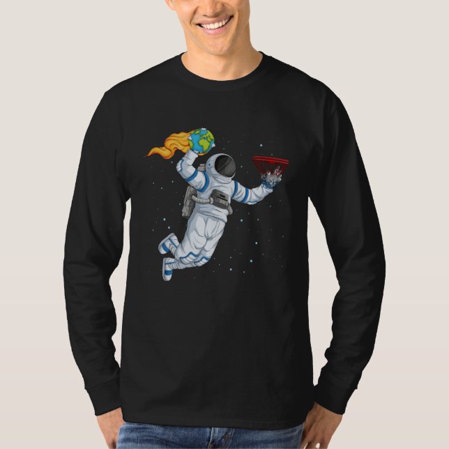 Camiseta Astronaut Basketball Player Play Basketball In Spa (Anverso)