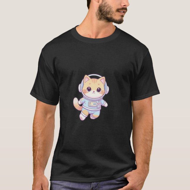 Camiseta Astronaut Cat – Cute Space Kitten Tee (Anverso)