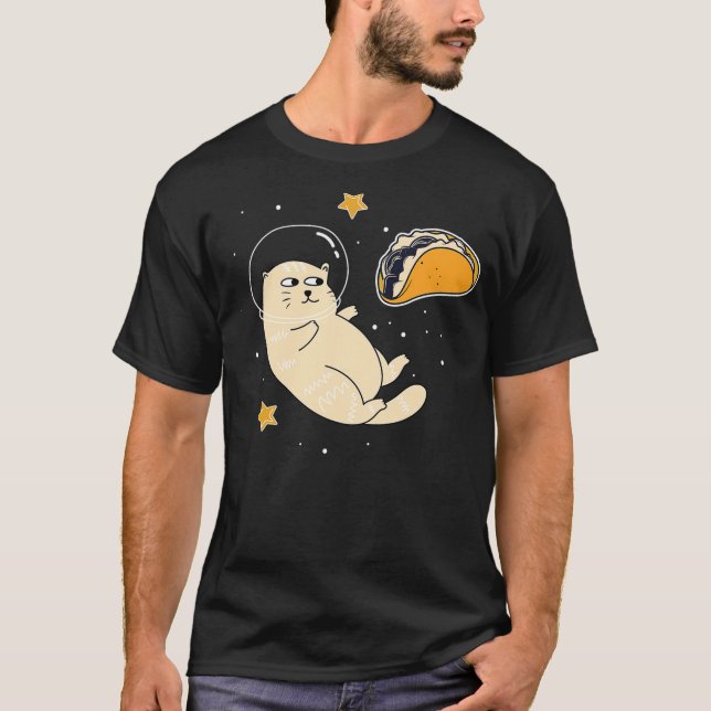 Camiseta Astronaut Cat in Outer Space  Taco Moon (Anverso)